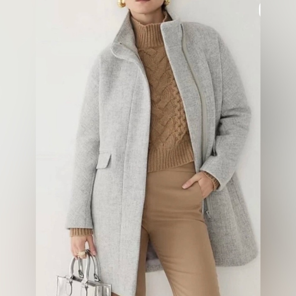 Beautiful J.Crew wool coat crafted from Italian Stadium Cloth by Nello Gori.